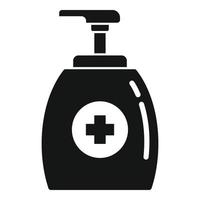 Apply antiseptic bottle icon, simple style vector