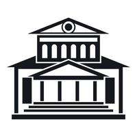 Theater building icon, simple style vector