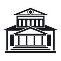 icono de edificio de teatro, estilo simple vector