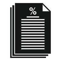 Tax papers icon, simple style vector