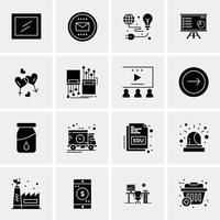 16 Business Universal Icons Vector Creative Icon Illustration to use in web and Mobile Related project