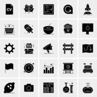 25 iconos de negocios universales vector ilustración de icono creativo para usar en proyectos relacionados con la web y dispositivos móviles