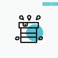 Bag Dry Miscellaneous Resistant Water turquoise highlight circle point Vector icon