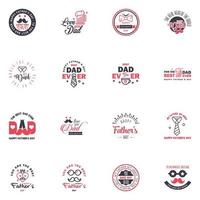 HAPPY FATHERS DAY 16 Black and Pink HOLIDAY HAND LETTERING VECTOR HAND LETTERING GREETING TYPOGRAPHY Editable Vector Design Elements