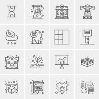 16 Business Universal Icons Vector Creative Icon Illustration to use in web and Mobile Related project