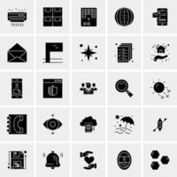 25 iconos de negocios universales vector ilustración de icono creativo para usar en proyectos relacionados con la web y dispositivos móviles