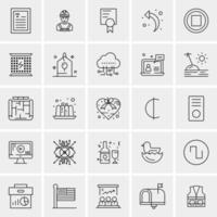 25 Universal Business Icons Vector Creative Icon Illustration to use in web and Mobile Related project