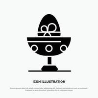 Boiled Boiled Egg Easter Egg Food solid Glyph Icon vector