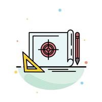 Achievement File File Target Marketing Target Abstract Flat Color Icon Template vector