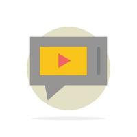 Chat Live Video Service Abstract Circle Background Flat color Icon vector