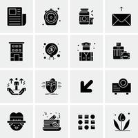 16 iconos universales de negocios vector ilustración de icono creativo para usar en proyectos relacionados con la web y dispositivos móviles