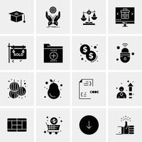 16 Business Universal Icons Vector Creative Icon Illustration to use in web and Mobile Related project