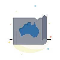 Australia Australian Country Location Map Travel Business Logo Template Flat Color vector