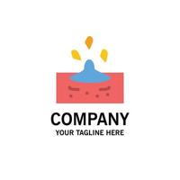 Drop Rain Rainy Water Business Logo Template Flat Color vector