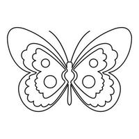 Butterfly icon, outline style vector
