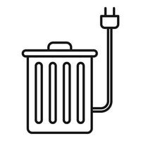 Clean recycle bin icon, outline style vector