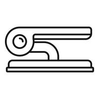 Documents hole punch icon, outline style vector