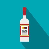 Vodka icon, flat style vector