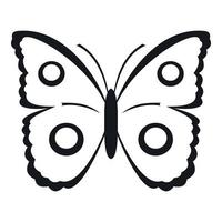 Butterfly peacock eye icon, simple style vector