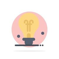 Bulb Education Idea Abstract Circle Background Flat color Icon vector