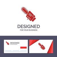 Creative Business Card and Logo template Saw Circular Blade Cordless Vector Illustration