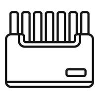 Storage box documents icon, outline style vector