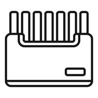 Storage box documents icon, outline style vector