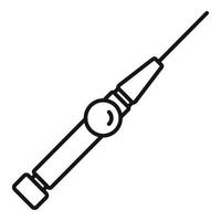 Central catheter icon, outline style vector