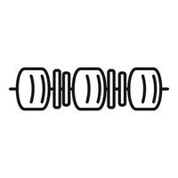 Souvlaki icon, outline style vector
