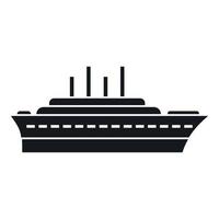 icono de barco, estilo simple vector