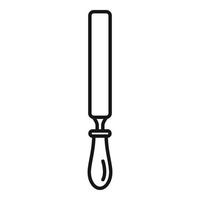 Blacksmith file icon, outline style vector