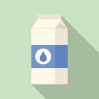 icono de paquete de leche, tipo plano vector