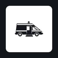 Ambulance icon, simple style vector