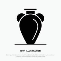 Culture Greece History Nation Vase solid Glyph Icon vector