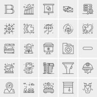 25 Universal Business Icons Vector Creative Icon Illustration to use in web and Mobile Related project