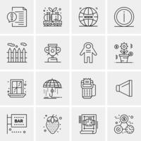 16 Business Universal Icons Vector Creative Icon Illustration to use in web and Mobile Related project