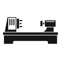 Steel lathe icon, simple style vector