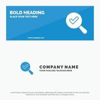 Find Search View SOlid Icon Website Banner and Business Logo Template vector
