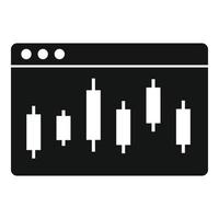 Trader web page icon, simple style vector