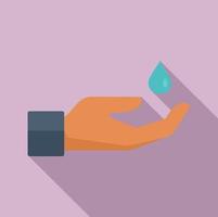 Disinfection hand icon, flat style vector