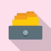 Copy storage documents icon, flat style vector