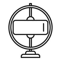 Gyroscope stand icon outline vector. Sensor momentum vector