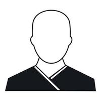 Buddhist monk icon, simple style vector