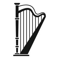 Harp classic icon, simple style vector