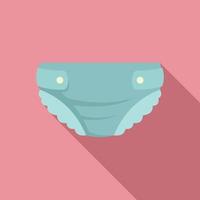 Nappy diaper icon, flat style vector