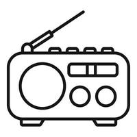 icono de radio de enfermería, estilo de contorno vector