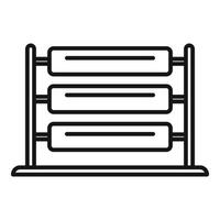 Wool thread production icon, outline style vector