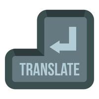 Translate button icon, flat style vector