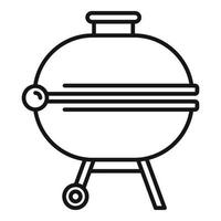 Brazier barbecue icon, outline style vector