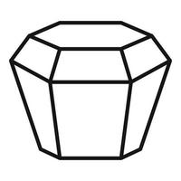 Charm diamond icon, outline style vector